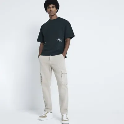 Green Short Sleeved Studio Club Tee sold by River Island