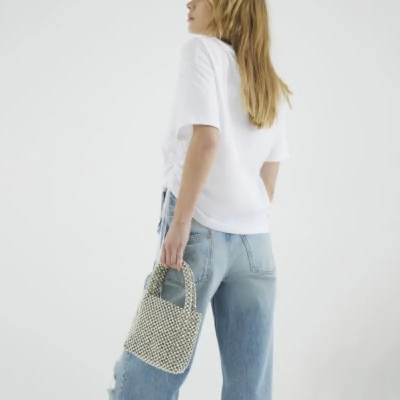 Silver Small Beaded Grab Bag sold by River Island