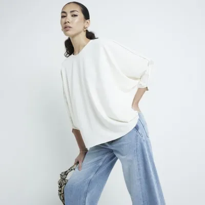 Cream Crepe Blouse sold by River Island