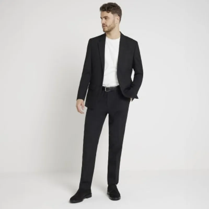 Black slim fit smart trousers sold by River Island