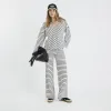 Cream Stripe Textured Trousers sold by River Island