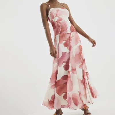 Pink Sleeveless Maxi Dress sold by River Island