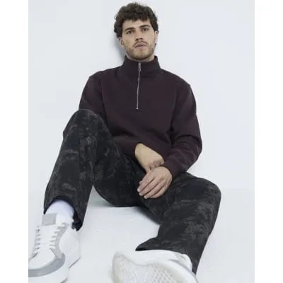 Brown Long Sleeve Polo Shirt sold by River Island