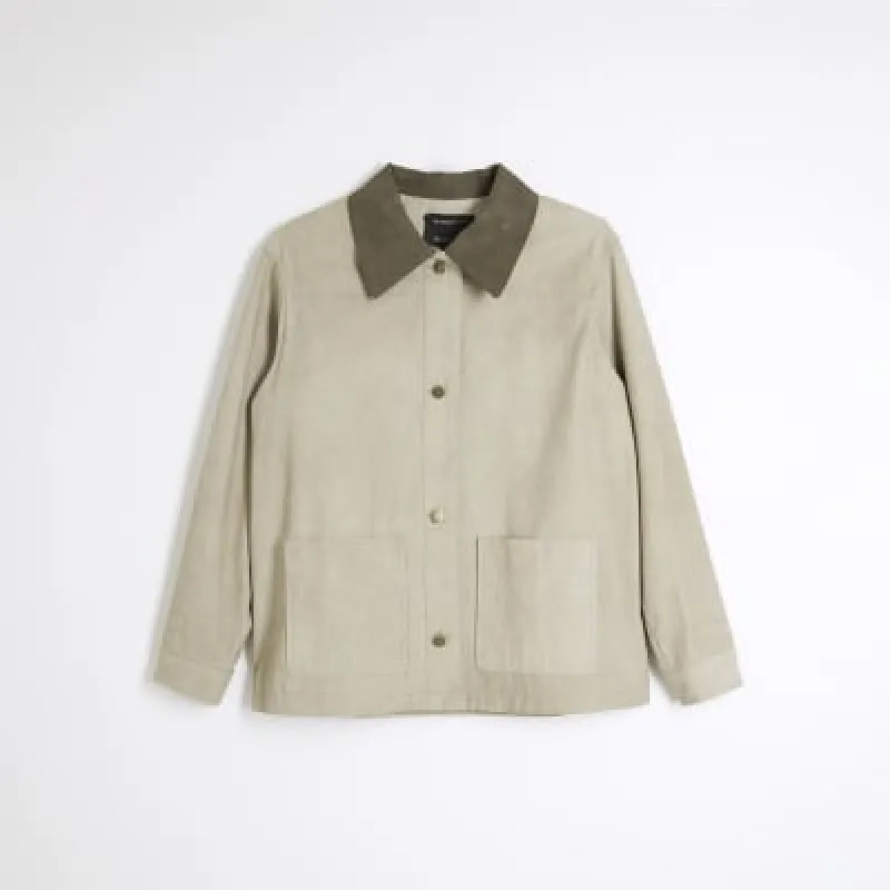 Petite Stone Washed Workman Jacket sold by River Island