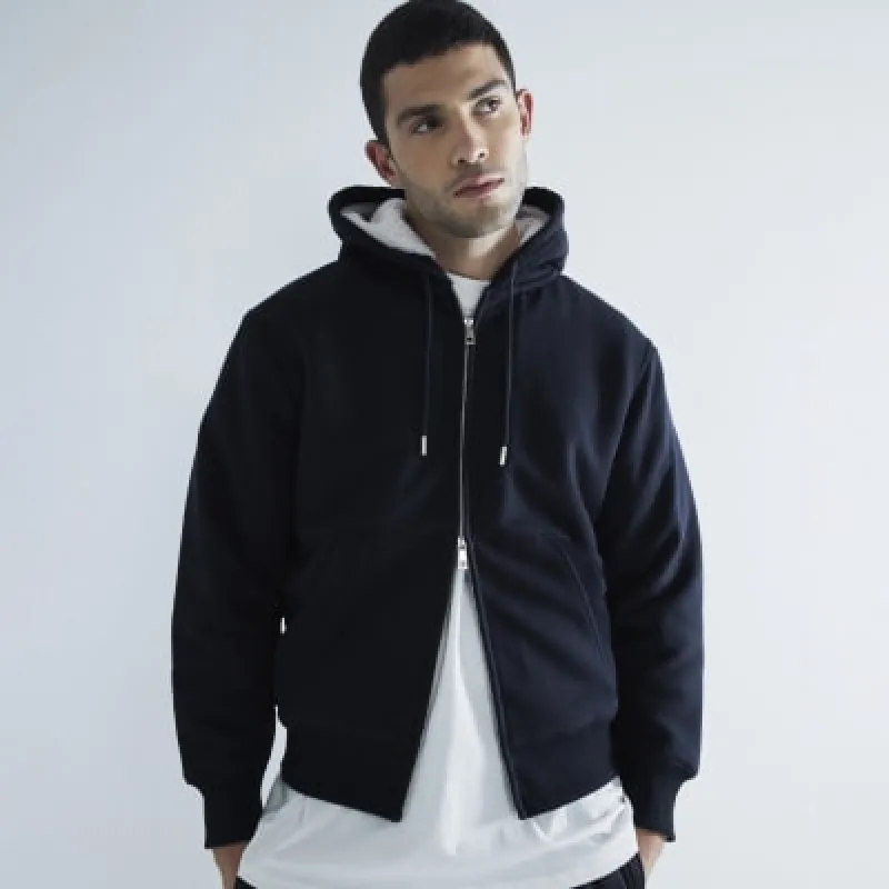 Black Regular Fit Borg Lined Hoodie made by River Island
