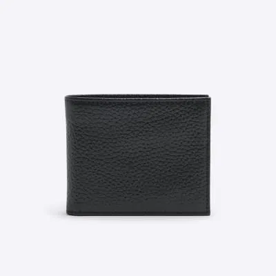 Black Pebbled Leather Wallet sold by River Island