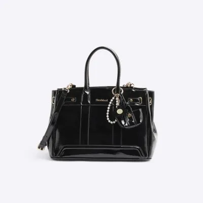 Black Large Charm Tote Bag sold by River Island