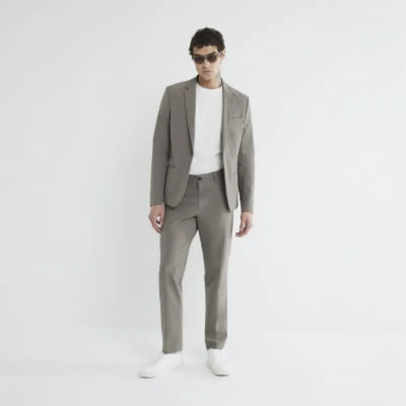 Beige Stretch Skinny Fit Suit Trousers sold by River Island