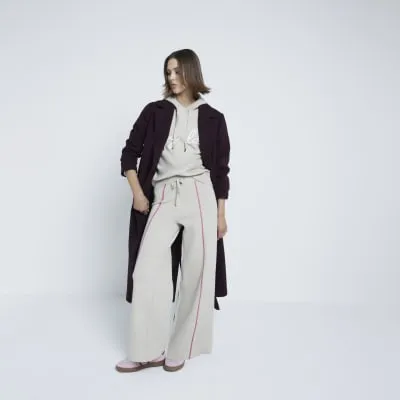 Beige Whipstitch Knit Trousers sold by River Island