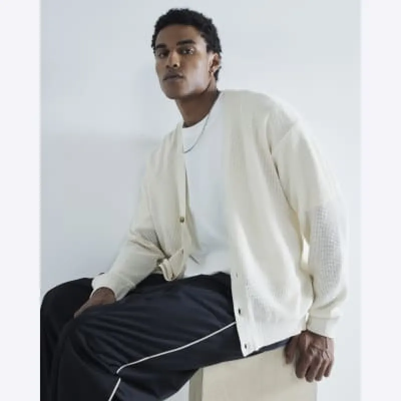 Beige Long Sleeve Cardigan sold by River Island