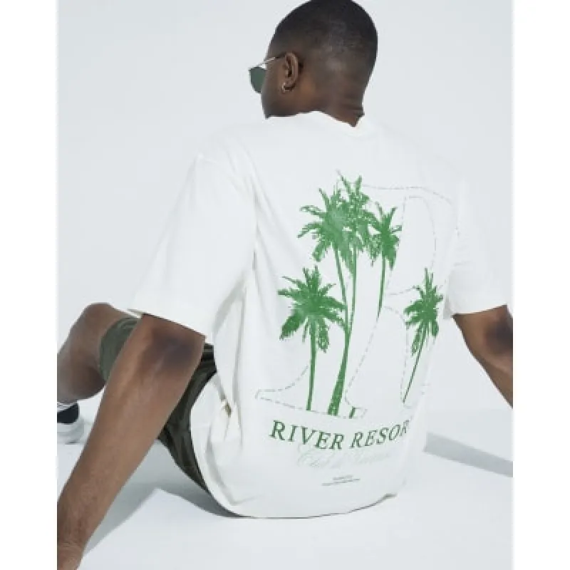 Beige Short Sleeve River Resort T-Shirt sold by River Island
