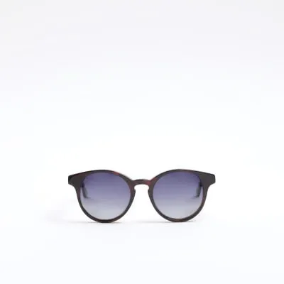 Brown Round Premium Acetate Sunglasses sold by River Island