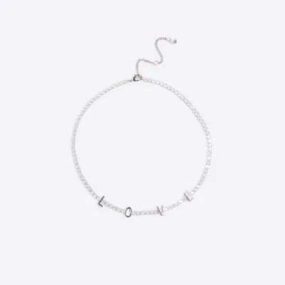 Silver Love Necklace sold by River Island