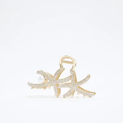 Gold Starfish Claw Clip sold by River Island