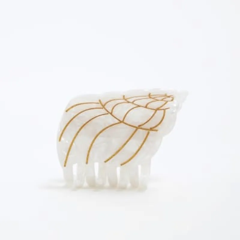 Cream Pearl Shell Claw Clip sold by River Island
