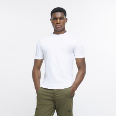 White muscle fit t-shirt sold by River Island