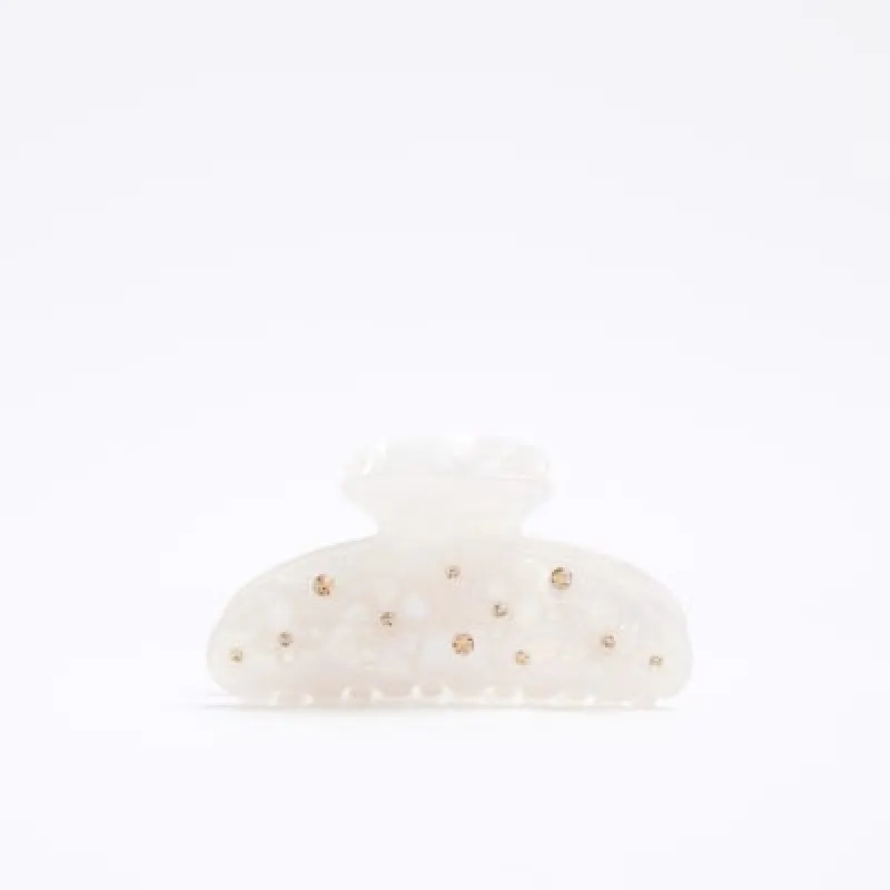 Pink Flower Pastel Claw Clip sold by River Island