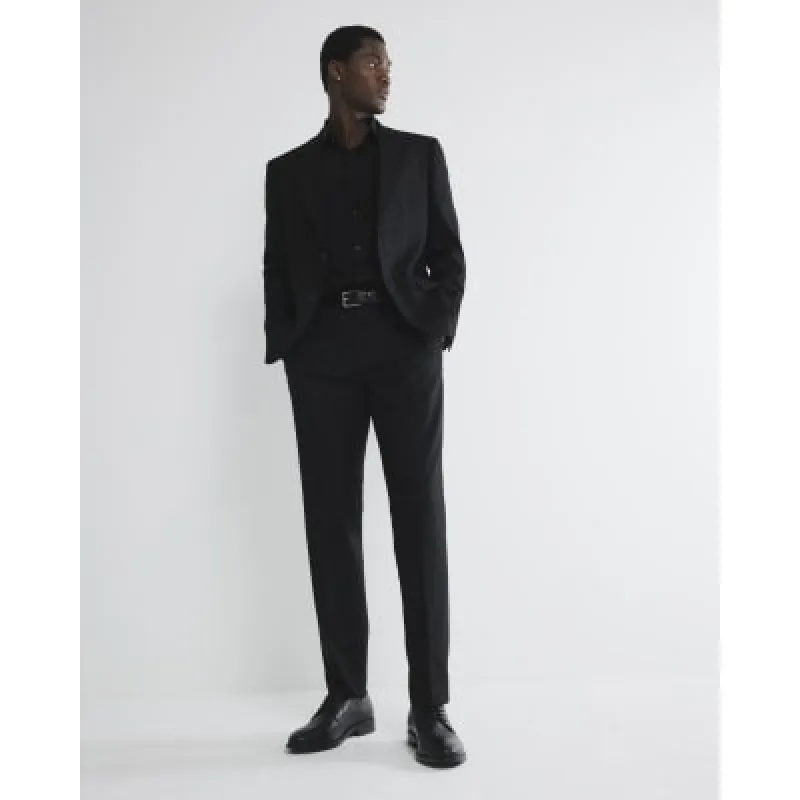 Black Stretch Slim Fit Suit Trousers sold by River Island