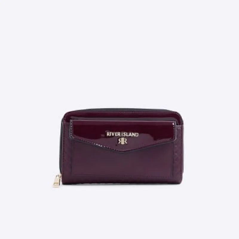 Red embossed envelope purse sold by River Island
