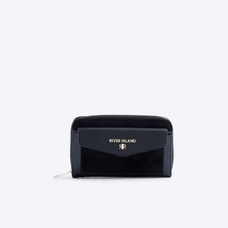 Black embossed envelope purse sold by River Island