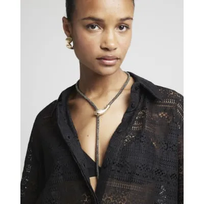 Black snake wrap necklace sold by River Island