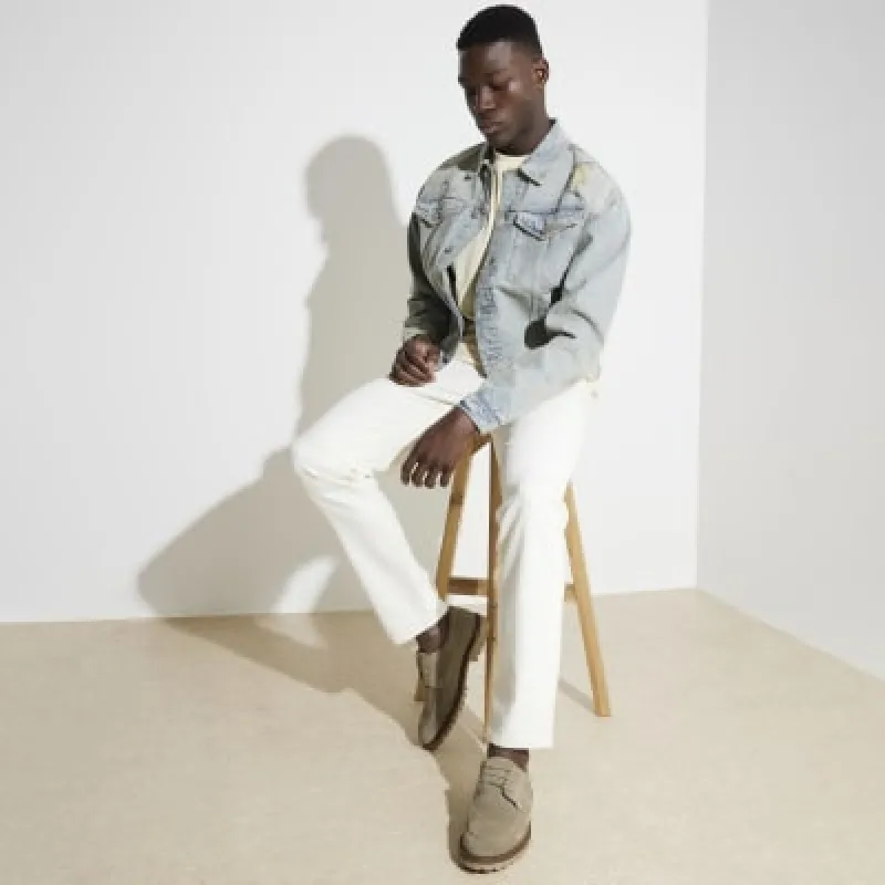 Green suede boat shoes sold by River Island