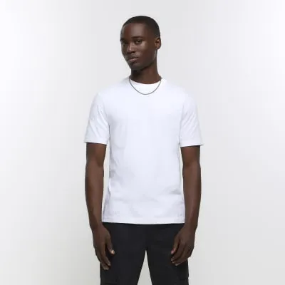 White slim fit t-shirt sold by River Island