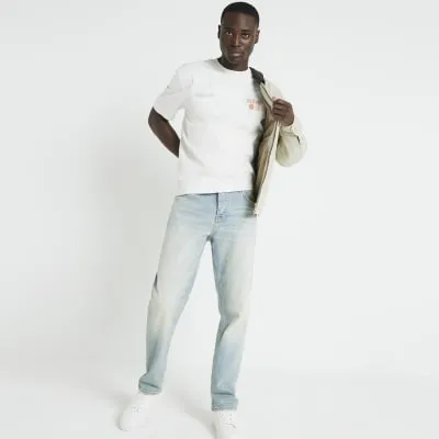 White regular fit graphic t-shirt sold by River Island