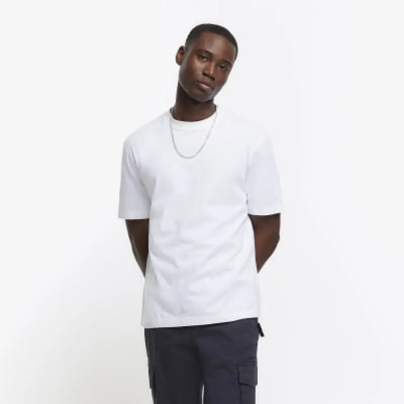 White regular fit t-shirt sold by River Island
