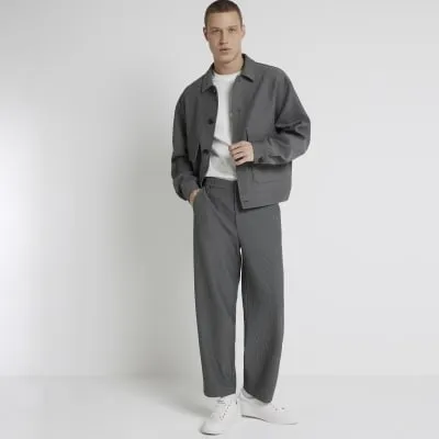 Green regular fit plisse Harrington jacket sold by River Island