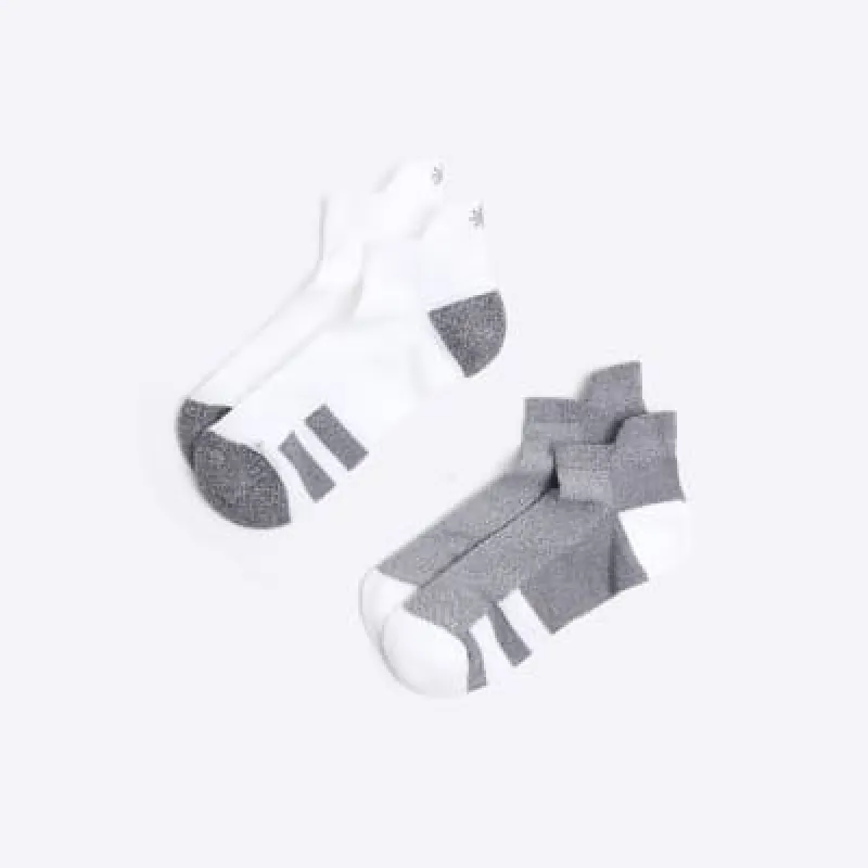 2PK white sport trainer socks sold by River Island