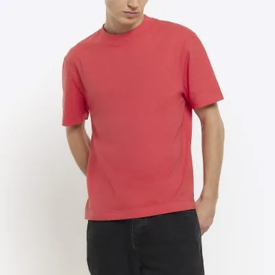 Washed red RI Studio regular fit t-shirt sold by River Island