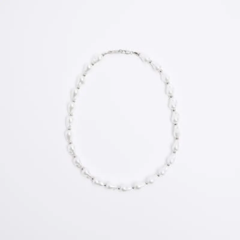 White Pearl Necklace sold by River Island