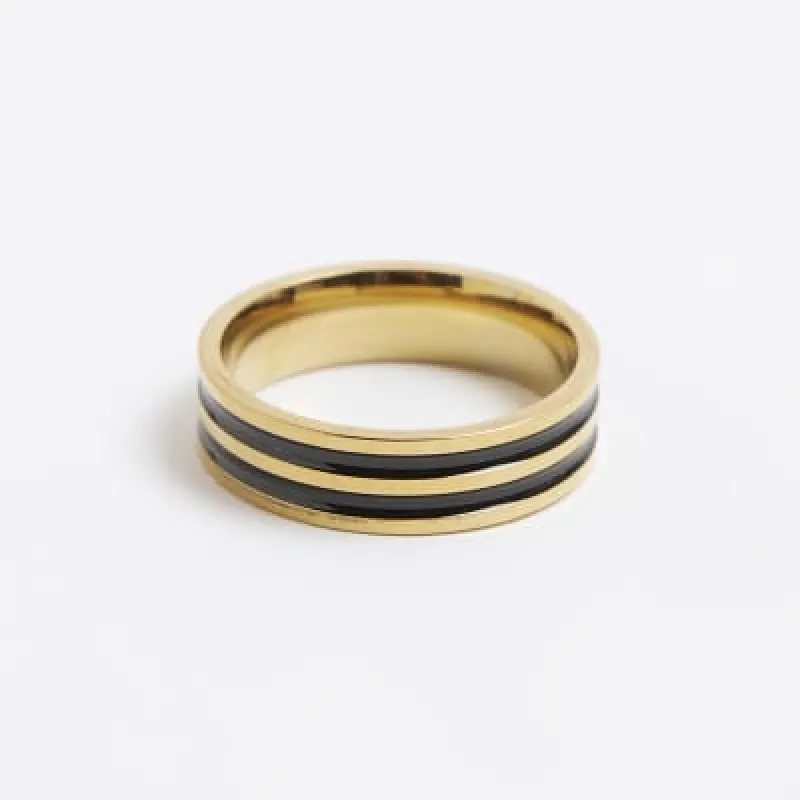 Gold Stainless Steel Ring sold by River Island