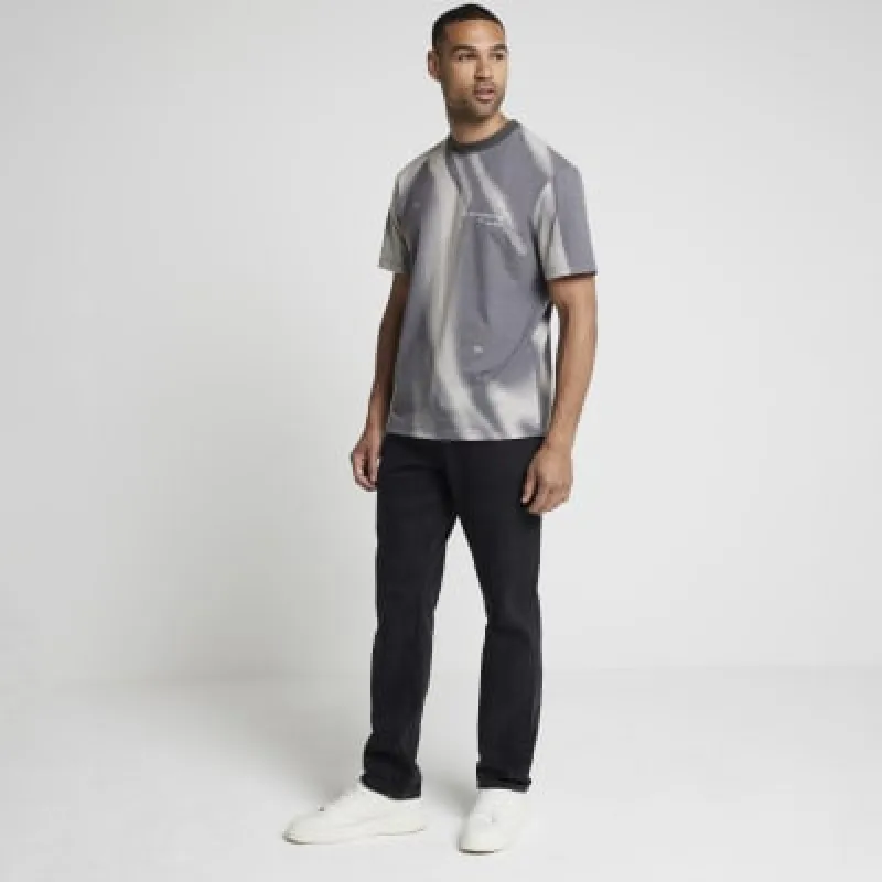 Green regular fit abstract print t-shirt sold by River Island