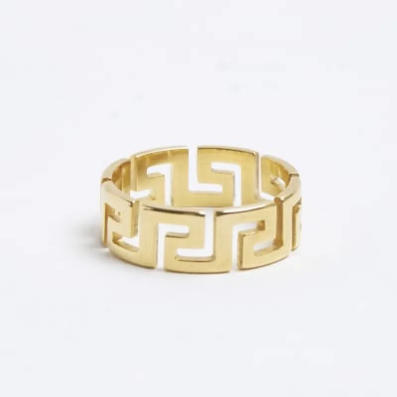 Gold cut out ring sold by River Island