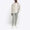 Green slim fit smart chino trousers sold by River Island