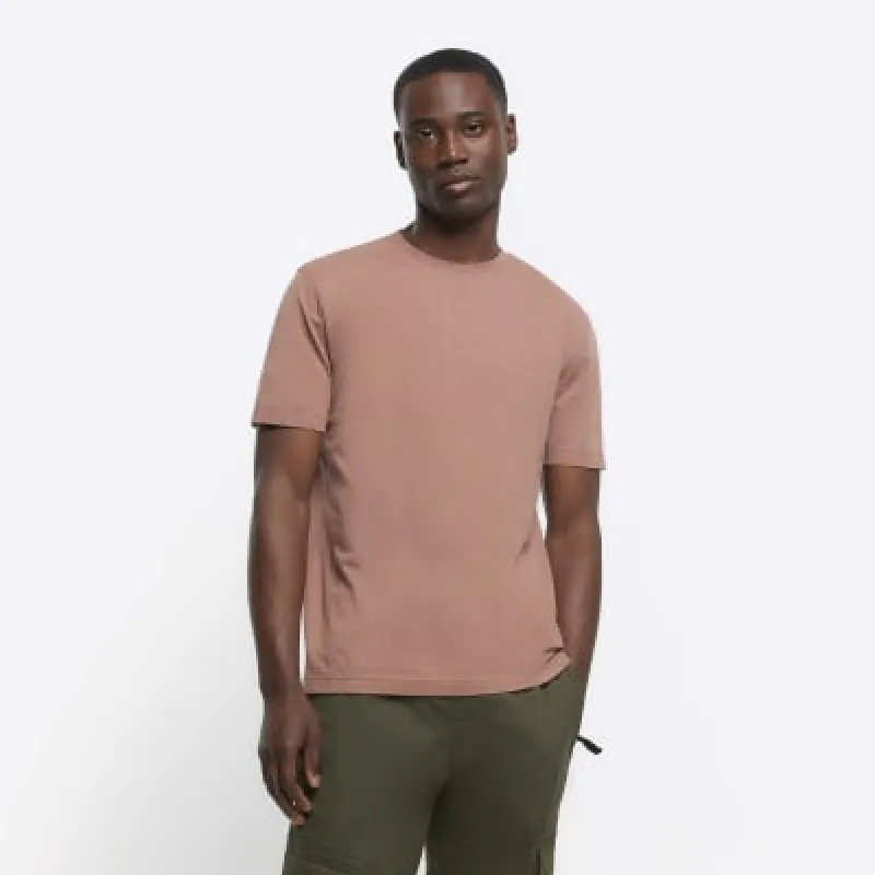 Stone slim fit t-shirt sold by River Island