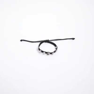 Black yinyang adjustable bracelet sold by River Island