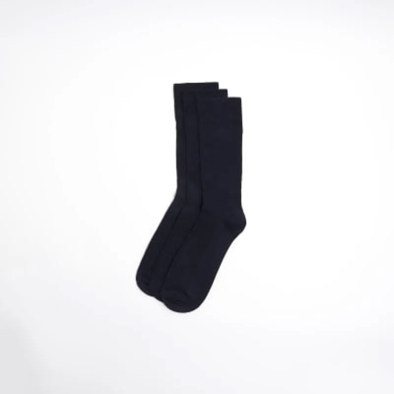 3PK Navy ankle Bamboo socks sold by River Island
