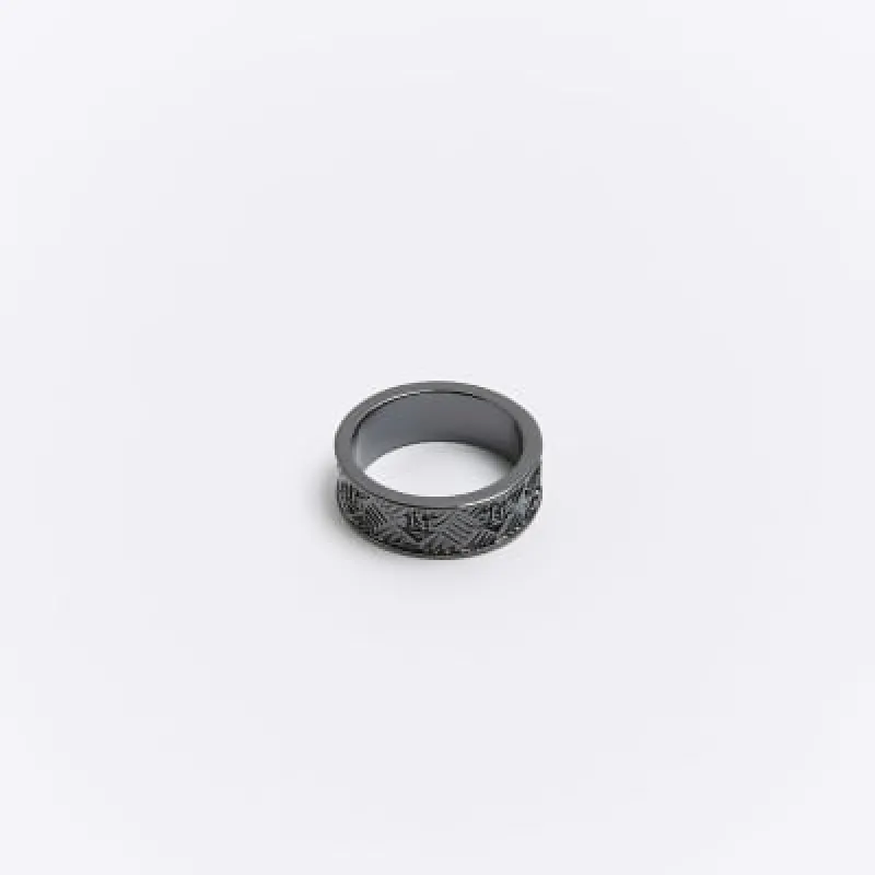 Silver colour japanese ring made by River Island