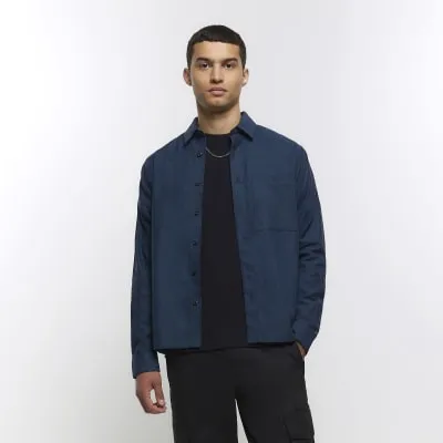 Green regular fit textured shirt sold by River Island