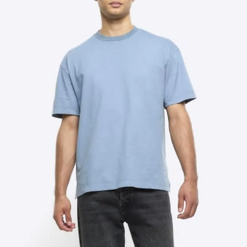 Washed blue oversized fit t-shirt sold by River Island