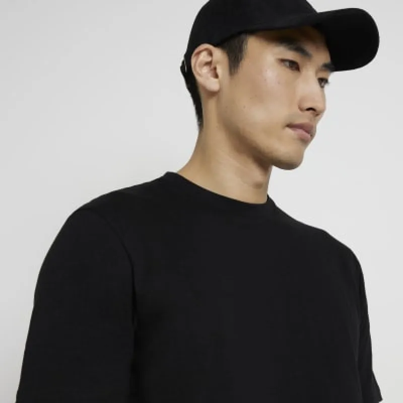 Black slim fit t-shirt sold by River Island