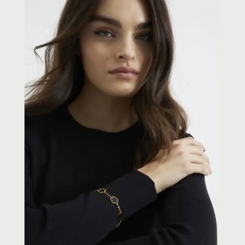 Black Flower Bracelet sold by River Island