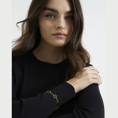 Black Flower Bracelet sold by River Island