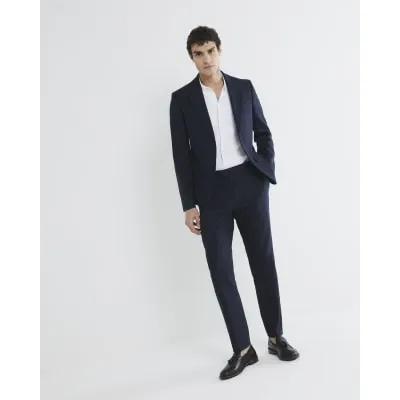 Navy Stretch Skinny Fit Suit Jacket sold by River Island