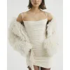 Cream Sleeveless Ruched Mini Dress sold by River Island