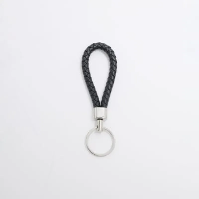 Black Leather Keyring sold by River Island