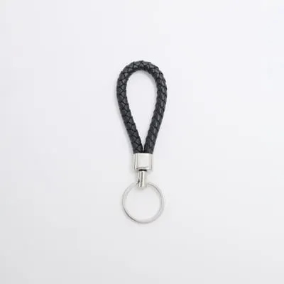 Black Leather Keyring sold by River Island